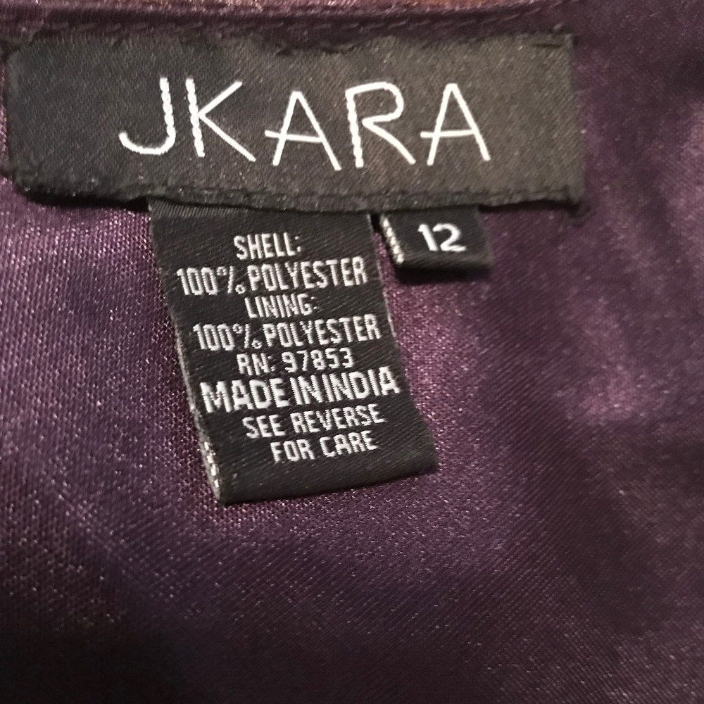 JKARA wine colored beaded formal size 12 - Picture 4 of 5